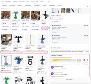Product beoordelingen Google Shopping