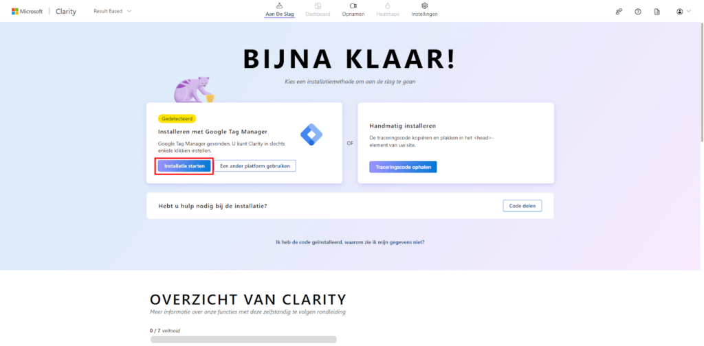 Microsoft Clarity installeren via Google Tag Manager