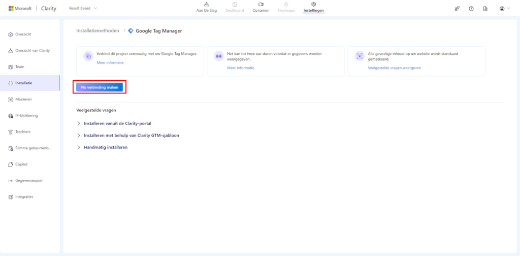 Microsoft Clarity installeren via Google Tag Manager