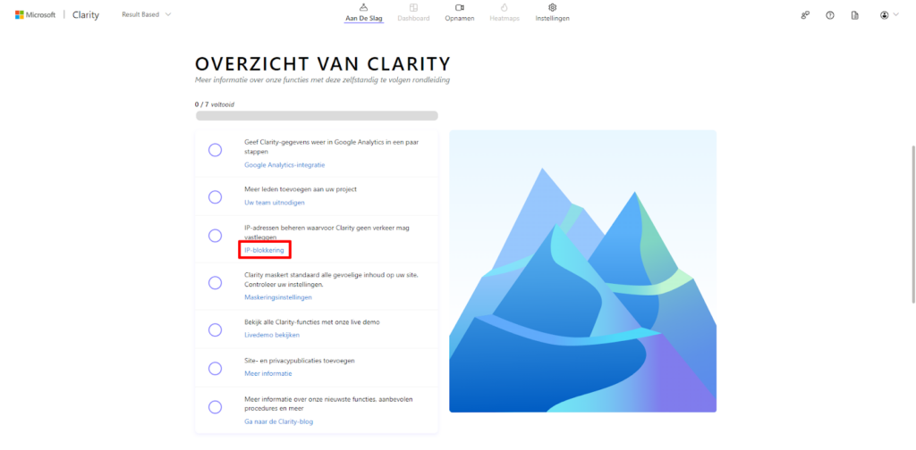 IP-adressen uitsluiten in Microsoft Clarity